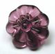 Antique Charmstring Glass Button Amethyst Flower W/ Central Knob Swirl Back Buttons photo 1