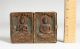 Antique Japanese Bronze & Wood Folding Icon/buddha - Shakyamuni&guanyin/edo Period Other photo 9