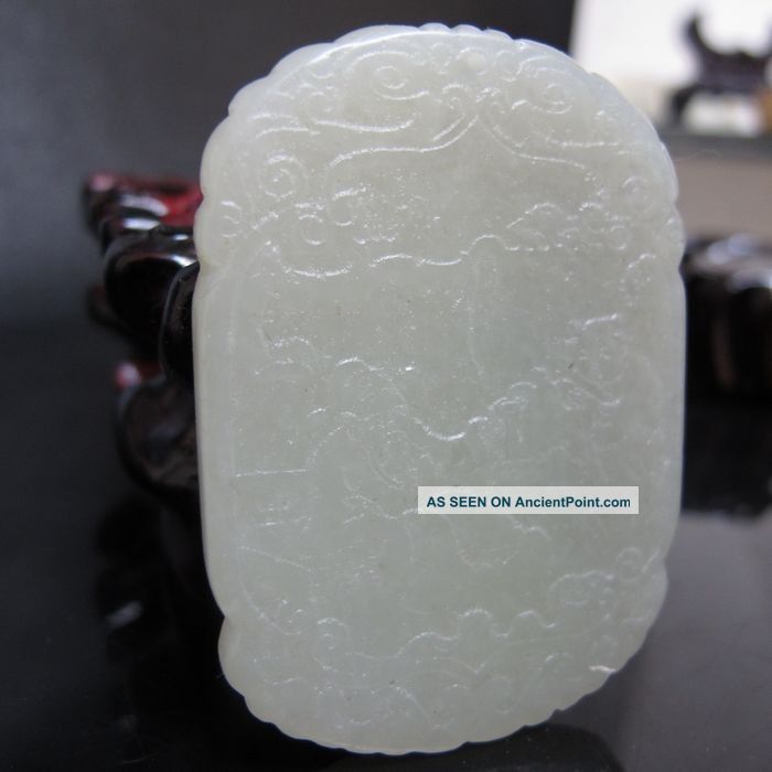 100% Natural Hetian Jade Carving Relief Pendant—elderly & Children Necklaces & Pendants photo
