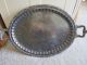 Antique Silverplate Over Copper Butlers Serving Tray - Rare Mark Platters & Trays photo 6