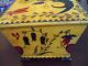Antique Wood Box - With Dutch Hand Painted Tulip & Hearts & Doves Primitives photo 1