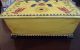 Antique Wood Box - With Dutch Hand Painted Tulip & Hearts & Doves Primitives photo 2