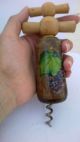 Corkscrew For Wine Grapes,  Can Opener,  Bottle Drill,  Wooden Corkscrew. Primitives photo 1