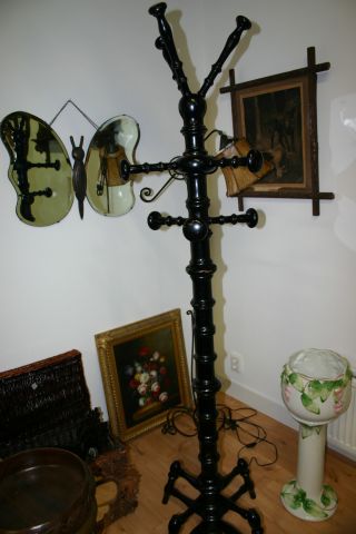 Large Wooden Hall Stand,  Coat Tree Or Hat Rack photo