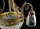 Large Antique Crystal Chandelier Empire Vintage French Bronze Gilt Gilded Gold Chandeliers, Fixtures, Sconces photo 3