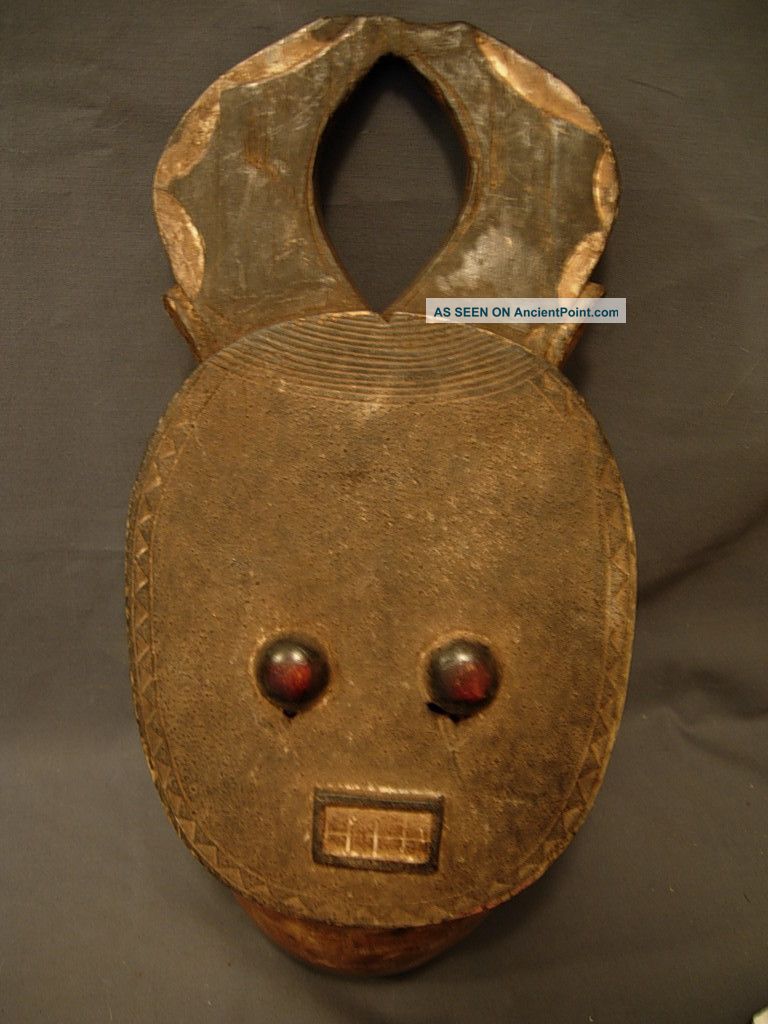34,  Baule Male Kplekple Goli Mask W/horns / Ivory Coast Masks photo