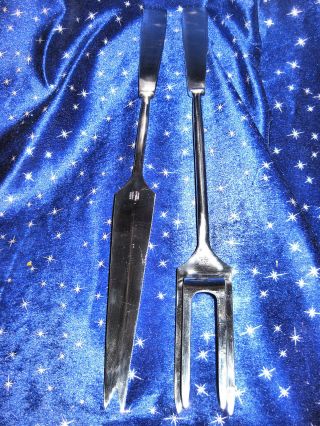 Mid Century Modern Hand Forged Stainless Napco Meat Carving Set Killer Design photo