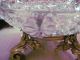 Stunning Crystal Bowl On A Bronze Stand Bowls photo 1