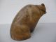 1960s Inuit Stone Carving Of A Stylized Wolf Signed With A Fish Native American photo 3