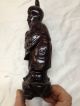 Antique Chinese Teak Wood Hand Carved Old Man With Staff And Branch 8 - 1/2 