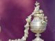 Stunning Pair Of Palatial Gilded French Bronze Chenets 1 9c.  Cherubs Metalware photo 3