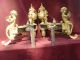 Stunning Pair Of Palatial Gilded French Bronze Chenets 1 9c.  Cherubs Metalware photo 5