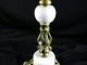 Small Italian Marble Top Round Accent Table Decorative Brass Low Occasional 1900-1950 photo 3