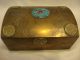 Vintage - Antique Chinese Cloisonne Brass Box Butterfly Wooden Linning Boxes photo 2