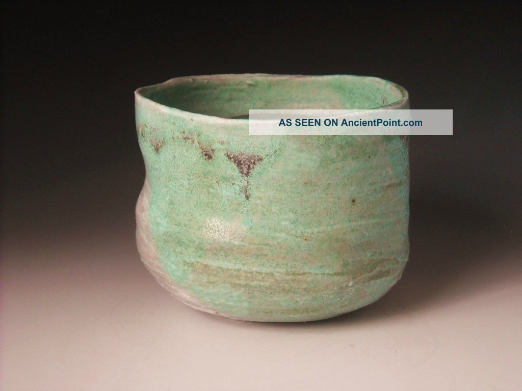 Ayumi Ware Japanese Green Tea Matcha Bowl With Beach Glass Bowls photo