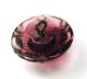 Antique Charmstring Glass Button Amethyst Fancy Mold W/ Scallops Swirl Back Buttons photo 3