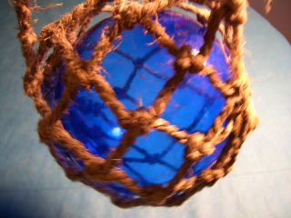 5 Inch Rare Cobalt Blue Made In Czechoslovakia European Glass Float Ball (363) photo
