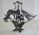 Antique 800 Silver Wire Spanish Galleon Ship Enamel Crosses On Sales – Intricate Silver Alloys (.800-.899) photo 3
