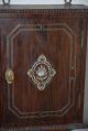 Rare Antique Inlaid Wooden Key Rack / Holder Wall Cabinet Chandeliers, Fixtures, Sconces photo 1
