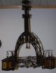 Huge Museum Quality Wrought Iron 5 - Light Chandelier Chandeliers, Fixtures, Sconces photo 3