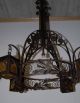 Huge Museum Quality Wrought Iron 5 - Light Chandelier Chandeliers, Fixtures, Sconces photo 6