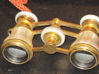 Rare Mint Jumelle Carpentier Opera Glasses Mother Of Pearl Flawless Condition Mc photo