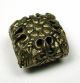 Antique Pierced Brass Button Filigree Square W/ Colored Twinkle Liner Buttons photo 1