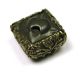 Antique Pierced Brass Button Filigree Square W/ Colored Twinkle Liner Buttons photo 2
