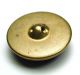 Antique Glass In Metal Button Cobalt Blue Dome With Brass Back Buttons photo 2