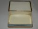 Antique French Hand Painted Art Nouveau Metal Hinged Box - Blue,  Gold Metalware photo 1