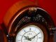 % European Retro Brown Wooden Height 48cm Width 29cm Mute Table Pendulum Clock Clocks photo 2