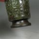 19th C Hand Carved Chinese Hetian Jade High Relief Vase / Pot Vases photo 7