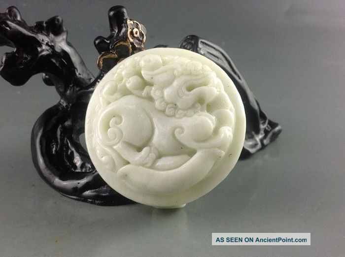 100% Natural Lantian Jade Carving Statue - Belt Buckle Other photo