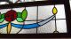Stained Glass Cottage Window Transom Panel - Red Mackintosh Rose 1940-Now photo 4
