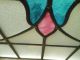 H224 Older And Pretty Multi - Color English Leaded Stained Glass Window 1900-1940 photo 7
