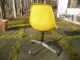 Lemon Yellow Eames Herman Miller Shell Fiberglass Desk Chair Oncasters 1960s - 70s Mid-Century Modernism photo 1