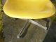 Lemon Yellow Eames Herman Miller Shell Fiberglass Desk Chair Oncasters 1960s - 70s Mid-Century Modernism photo 5