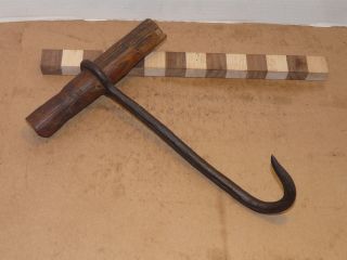 Vintage Hand Forged Iron Hay/meat Hook Inv5343 photo