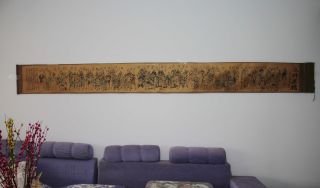 3300mm,  China ' S Old Silk Cloth Printing Picture Scroll,  108 Hero photo