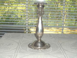 Baroque Wallace Silverplate Candlestick,  9 Inch photo