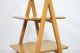Vtg Blonde Mid Century Modern A Frame Compass 2 Tier Occasional End Side Table Post-1950 photo 10