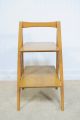 Vtg Blonde Mid Century Modern A Frame Compass 2 Tier Occasional End Side Table Post-1950 photo 2