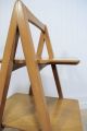 Vtg Blonde Mid Century Modern A Frame Compass 2 Tier Occasional End Side Table Post-1950 photo 6