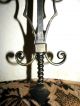 Vtg Gothic Deco Wroth Spelter Toleware Sconce Wall Light Fixture Glass Shade Chandeliers, Fixtures, Sconces photo 5