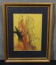 Vintage Robert N.  Ubhaus Art Modern Abstract Expressionist Watercolor Painting Mid-Century Modernism photo 1