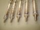 Set Of 5 Pcs Vintage Old Germany Glass & Brass Insulin Syringes Mlw 2ml Other photo 1