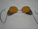 Vintage Folding Motorcycle Steampunk Safety Glasses Hd Indian Amber Lenses Optical photo 1