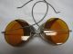 Vintage Folding Motorcycle Steampunk Safety Glasses Hd Indian Amber Lenses Optical photo 5