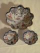Awesome Antique Set Of 3 Footed Handpainted Character Scenes Japanese Bowls Bowls photo 1