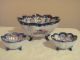 Awesome Antique Set Of 3 Footed Handpainted Character Scenes Japanese Bowls Bowls photo 5